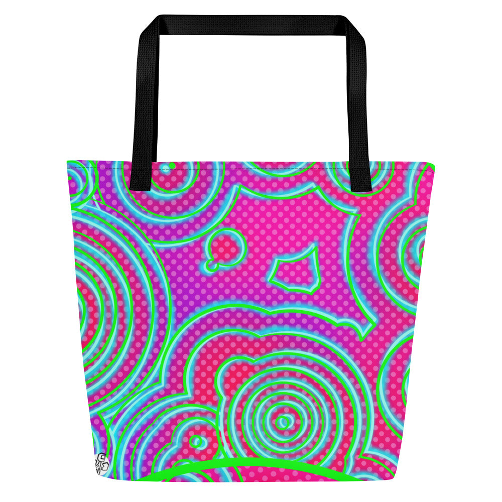 Culture/V4L - All-Over Print Large Tote Bag, 44lb Capacity