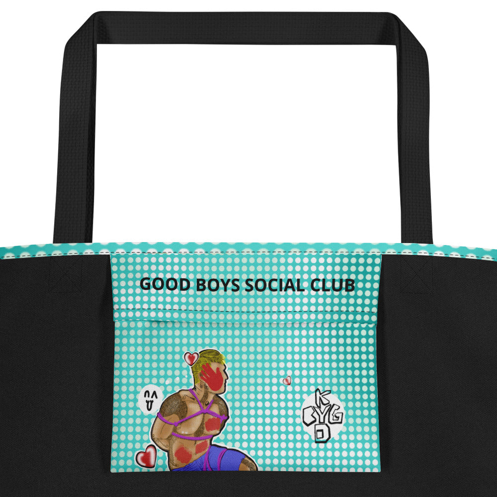 Good Boys Social Club - All-Over Print Large Tote Bag, 44lb Capacity