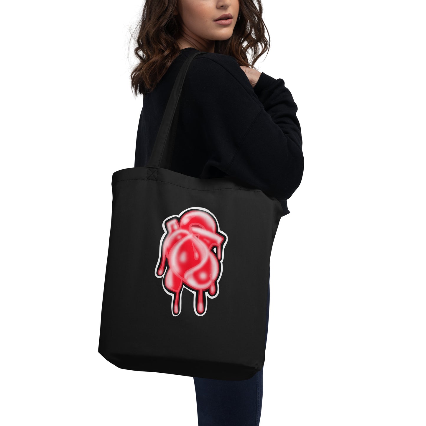 Bleeding Hearts Club - Eco Tote Bag, 100% Organic Cotton, 30lb Capacity