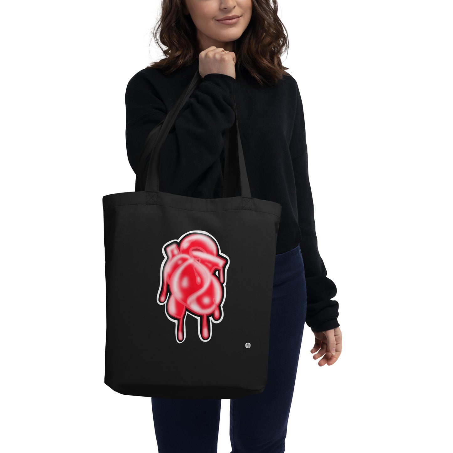 Bleeding Hearts Club - Eco Tote Bag, 100% Organic Cotton, 30lb Capacity