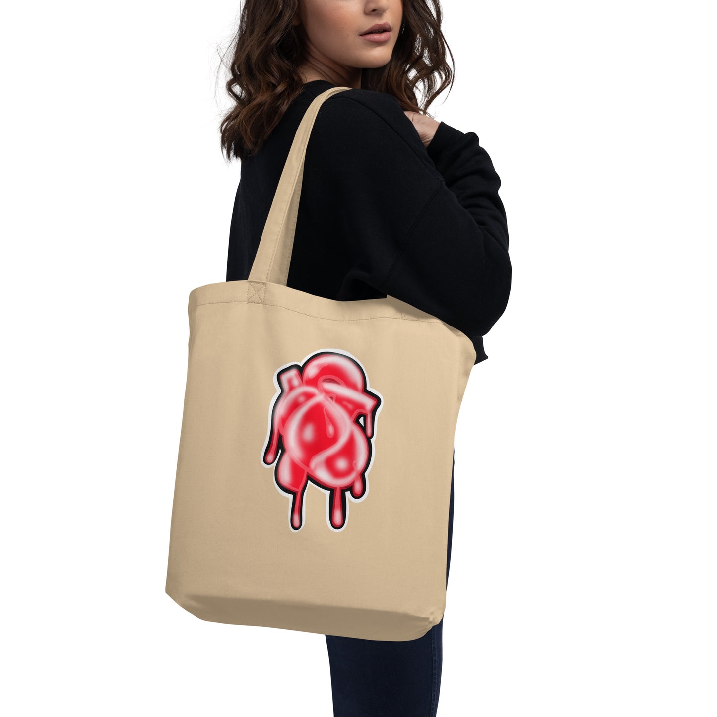 Bleeding Hearts Club - Eco Tote Bag, 100% Organic Cotton, 30lb Capacity