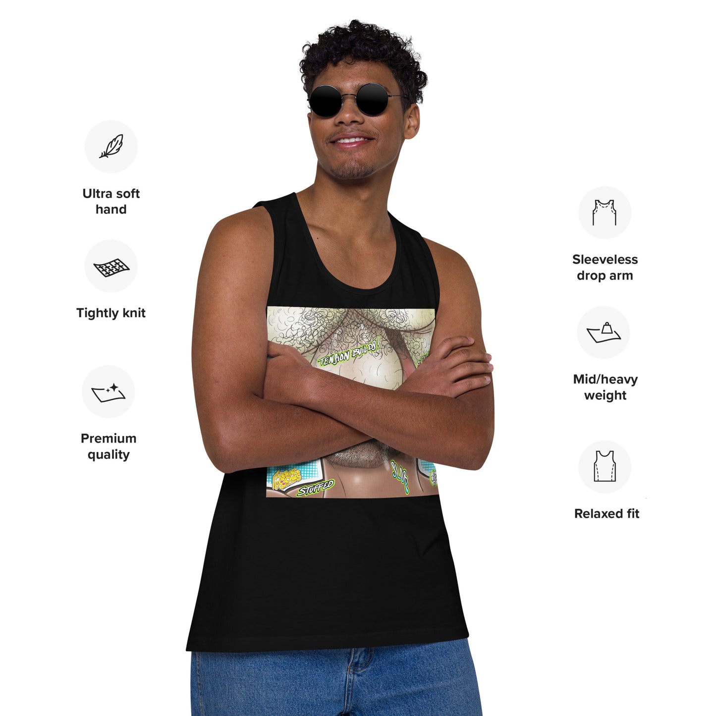 Never Gag Nathaniel - Men’s Premium Tank Relaxed Fit [100% Cotton] (S-3X)