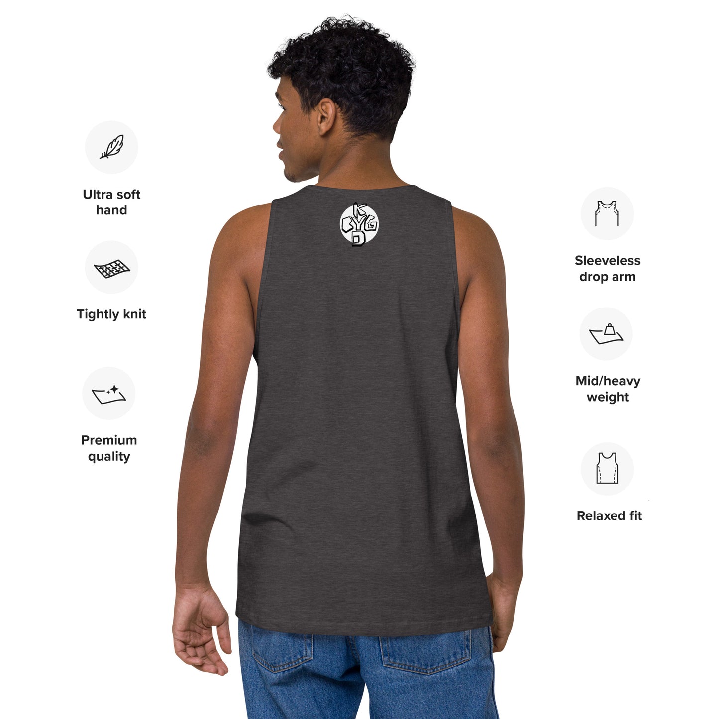 Tony The Thiger - Men’s Premium Tank Relaxed Fit [100% Cotton] (S-3X)