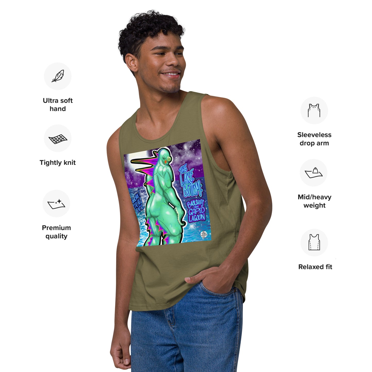 Lake Bottom - Men’s Premium Tank Relaxed Fit [100% Cotton] (S-3X)