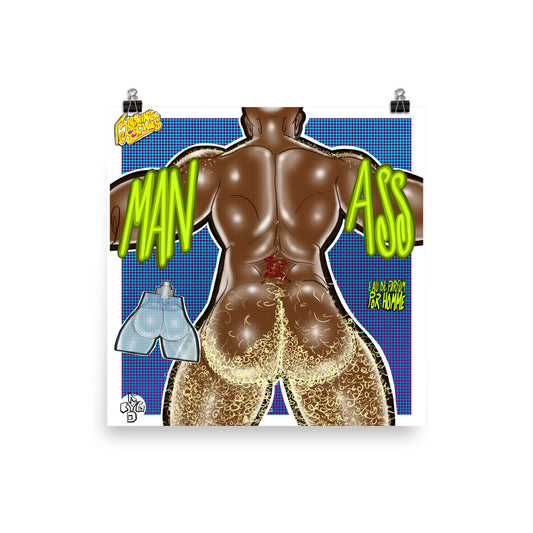 Man Ass: Billboard - Poster 10"x10"-18"x18" (Premium Luster Photo Paper)