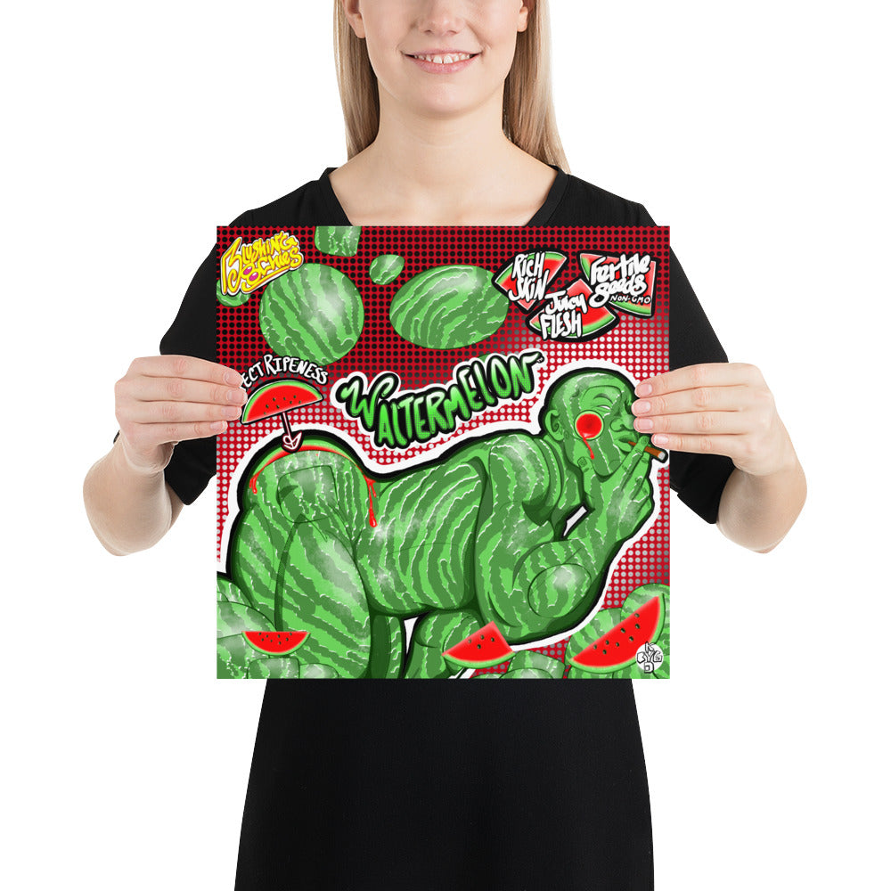 Waltermelon - Poster 10"x10"-18"x18" (Premium Luster Photo Paper)